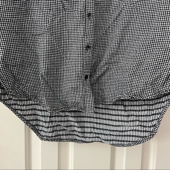 Madewell Black and White Flannel Button Down Shirt - Picture 2 of 4